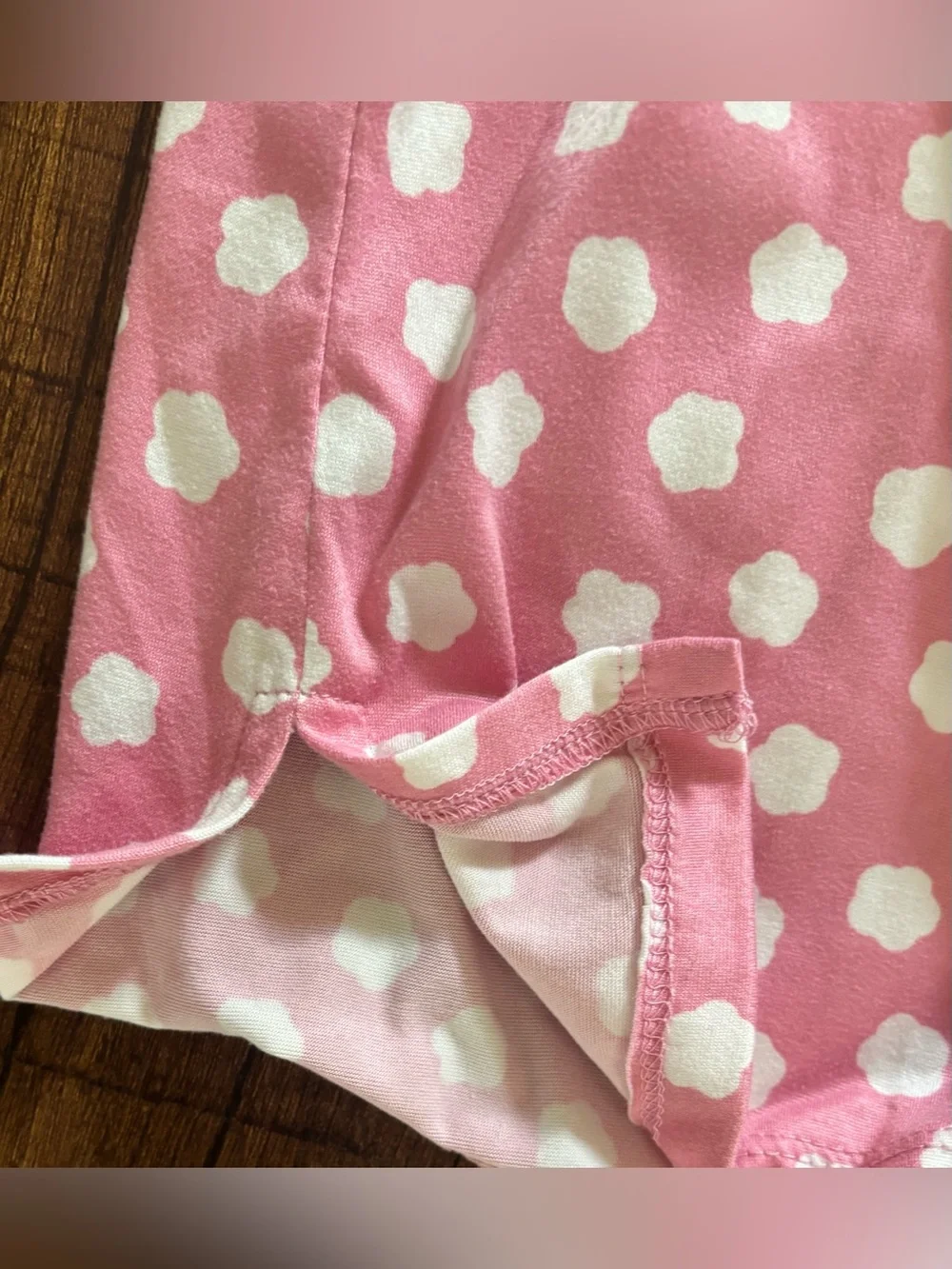 Kate spade pink with white scatter dots 2 two piece pajama set xl extra large